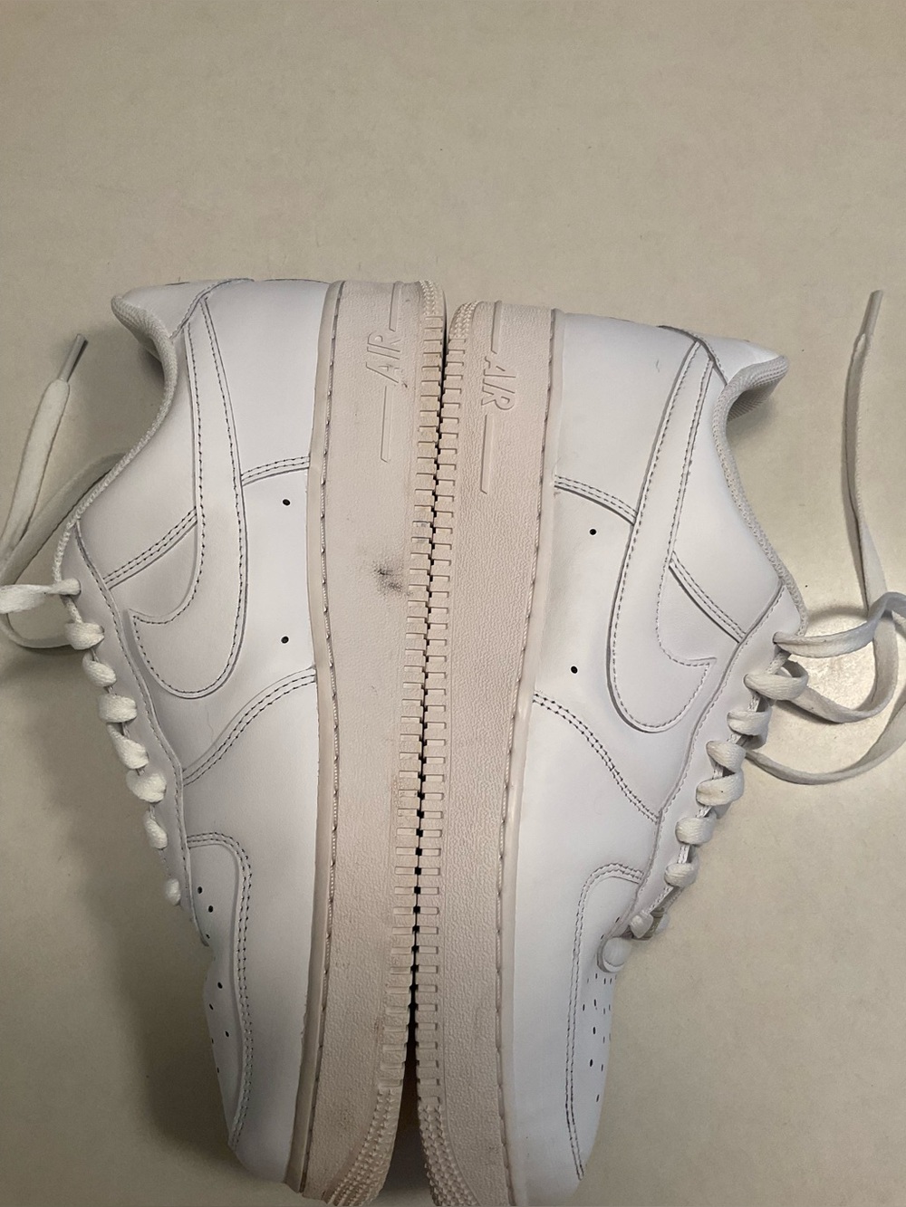 Nike Air Force 1 '07 "Triple White" sneaker. - Picture 3 of 7